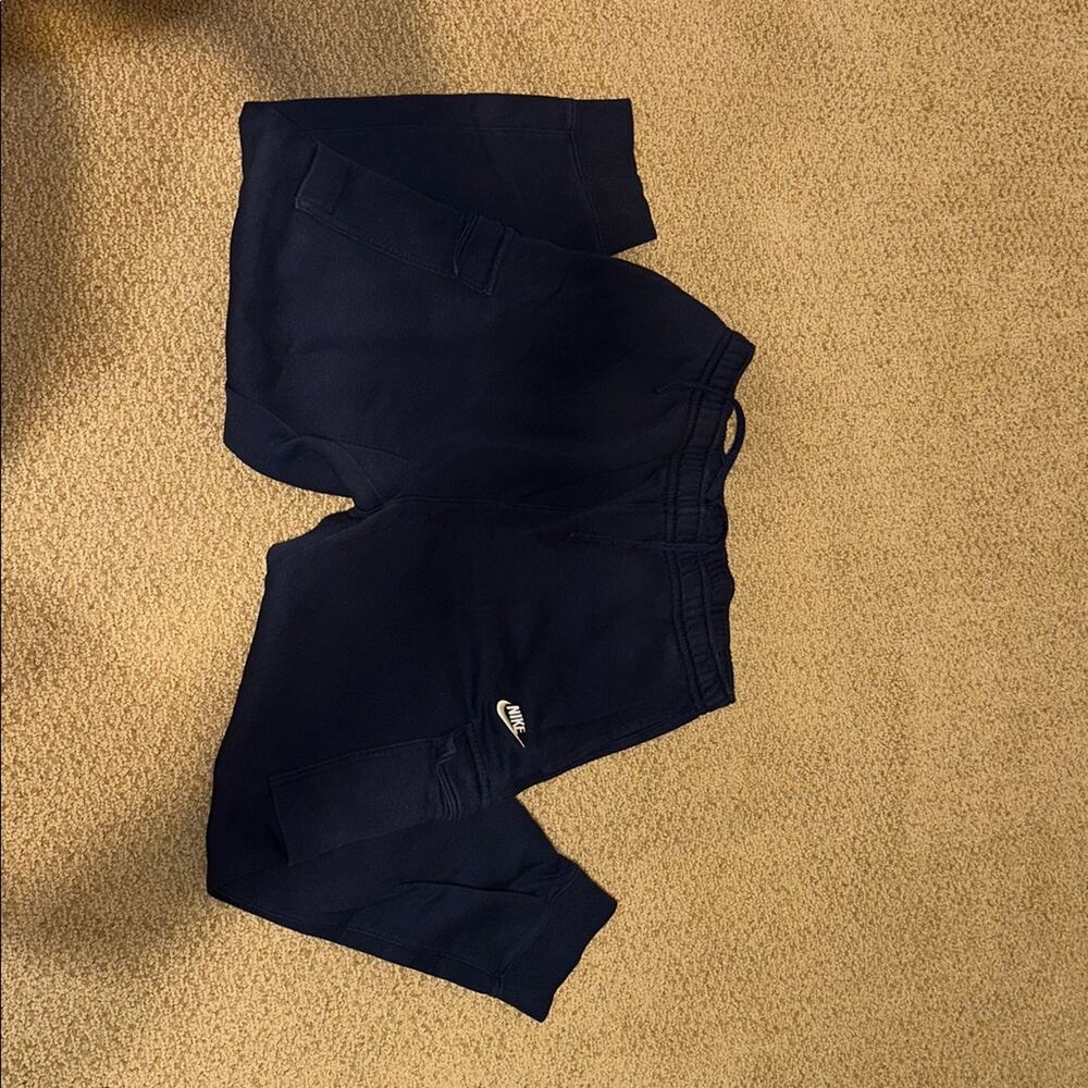 Nike Navy Fleece Joggers - size large
